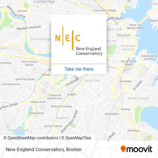 New England Conservatory map