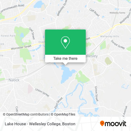 Lake House - Wellesley College map