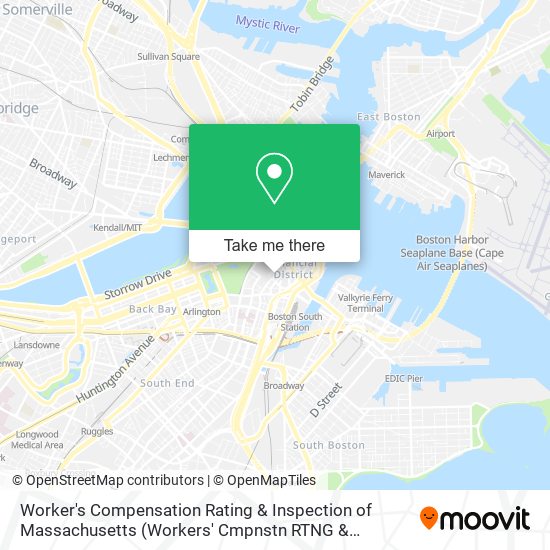 Worker's Compensation Rating & Inspection of Massachusetts (Workers' Cmpnstn RTNG & Inspection) map