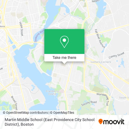 Martin Middle School (East Providence City School District) map