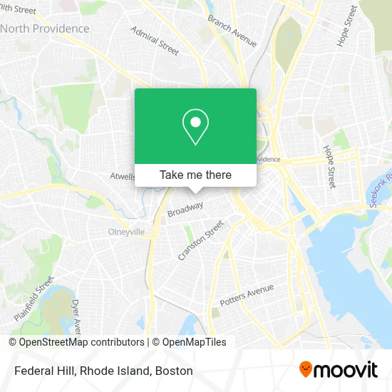 Federal Hill, Rhode Island map