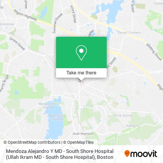 Mendoza Alejandro Y MD - South Shore Hospital (Ullah Ikram MD - South Shore Hospital) map