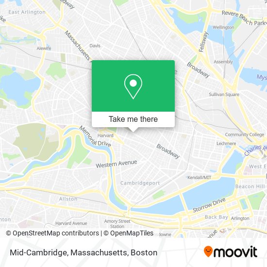 Mid-Cambridge, Massachusetts map