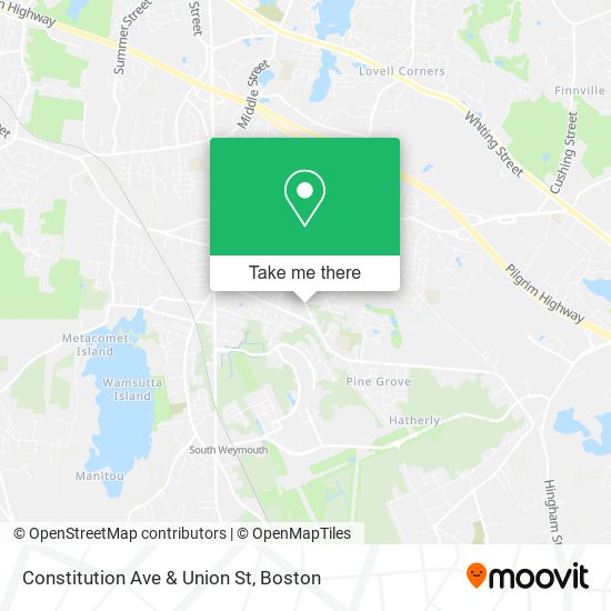 Constitution Ave & Union St map