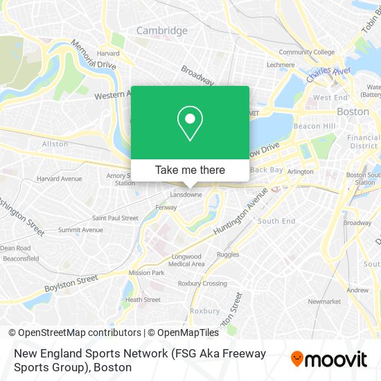 New England Sports Network (FSG Aka Freeway Sports Group) map