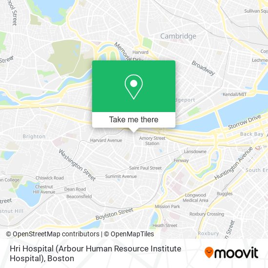 Mapa de Hri Hospital (Arbour Human Resource Institute Hospital)