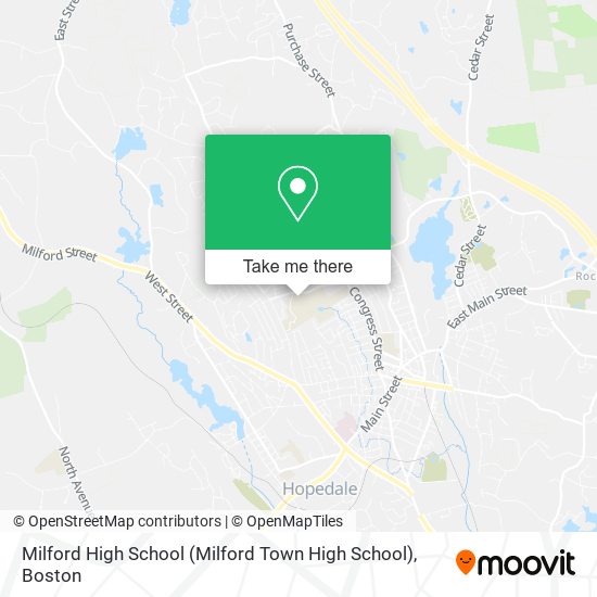 Mapa de Milford High School