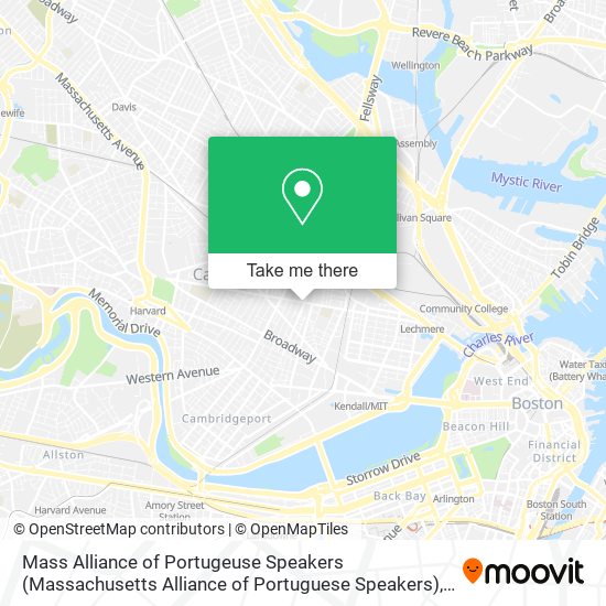 Mapa de Mass Alliance of Portugeuse Speakers (Massachusetts Alliance of Portuguese Speakers)