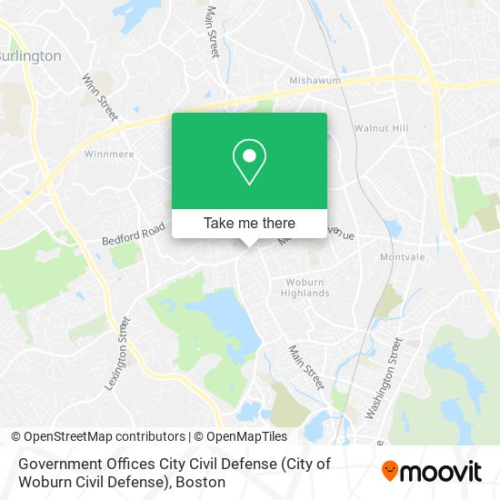 Mapa de Government Offices City Civil Defense (City of Woburn Civil Defense)