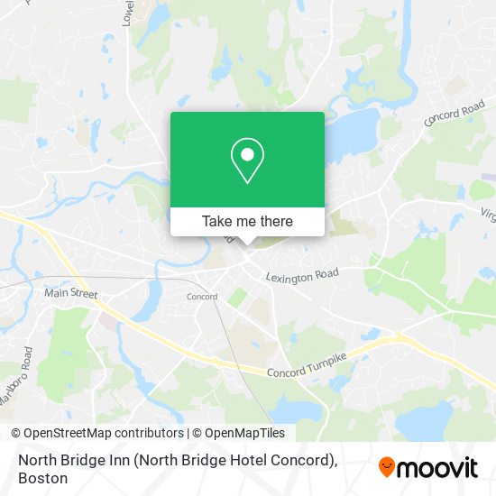 Mapa de North Bridge Inn (North Bridge Hotel Concord)