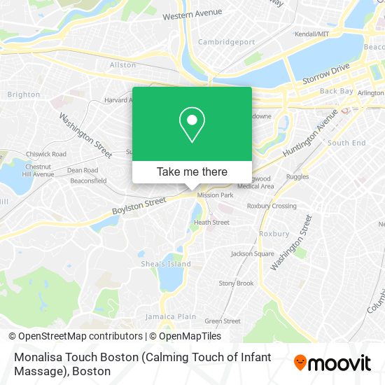 Mapa de Monalisa Touch Boston (Calming Touch of Infant Massage)