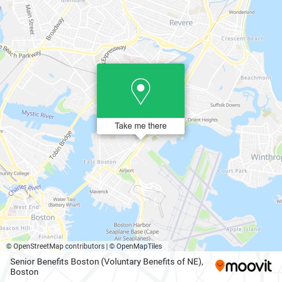 Mapa de Senior Benefits Boston (Voluntary Benefits of NE)