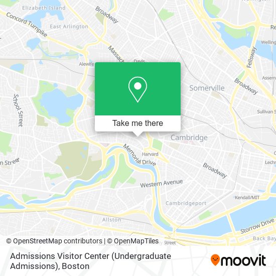 Admissions Visitor Center (Undergraduate Admissions) map