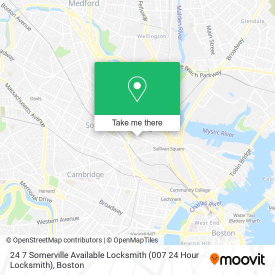 24 7 Somerville Available Locksmith (007 24 Hour Locksmith) map