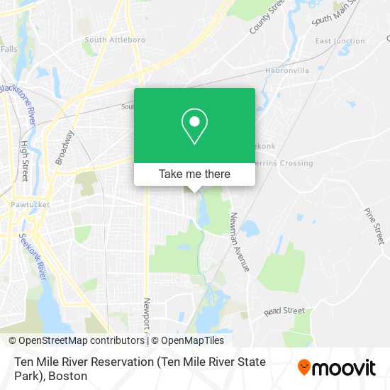 Ten Mile River Reservation (Ten Mile River State Park) map
