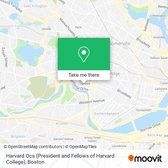 Harvard Ocs (President and Fellows of Harvard College) map