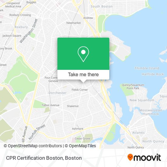 CPR Certification Boston map