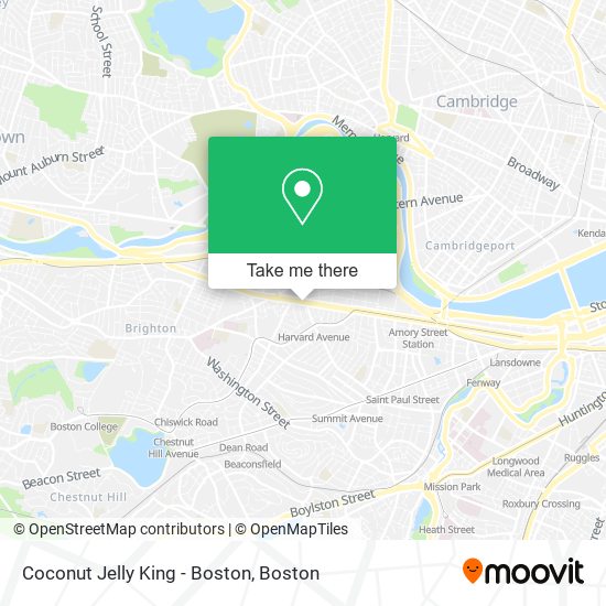 Coconut Jelly King - Boston map