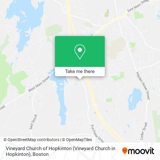 Mapa de Vineyard Church of Hopkinton