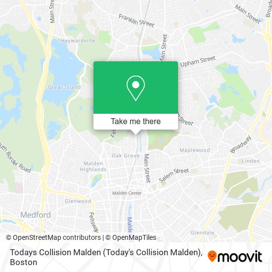 Mapa de Todays Collision Malden (Today's Collision Malden)