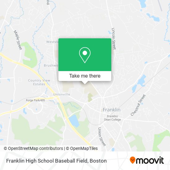 Franklin High School Baseball Field map