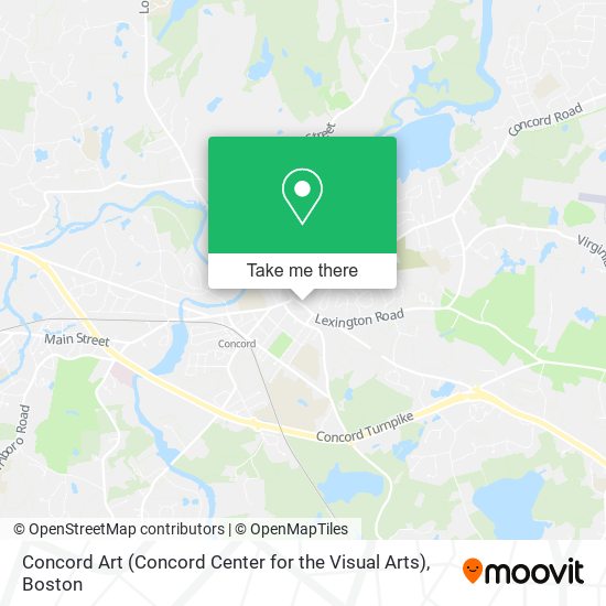 Mapa de Concord Art (Concord Center for the Visual Arts)
