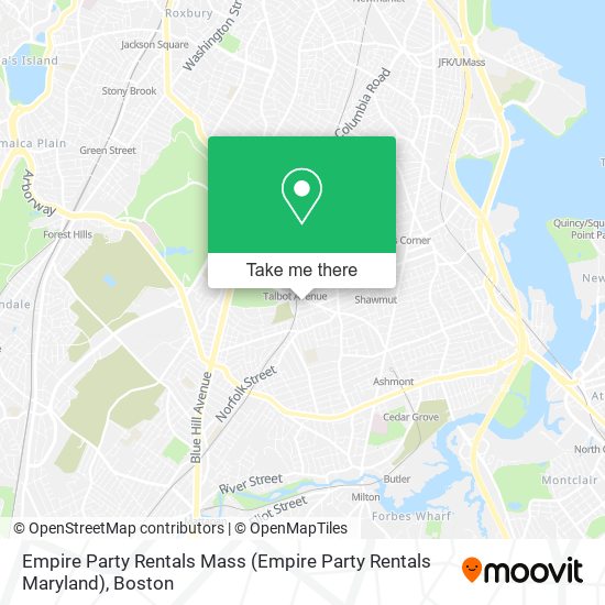 Mapa de Empire Party Rentals Mass