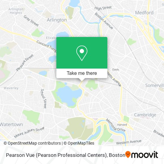 Mapa de Pearson Vue (Pearson Professional Centers)