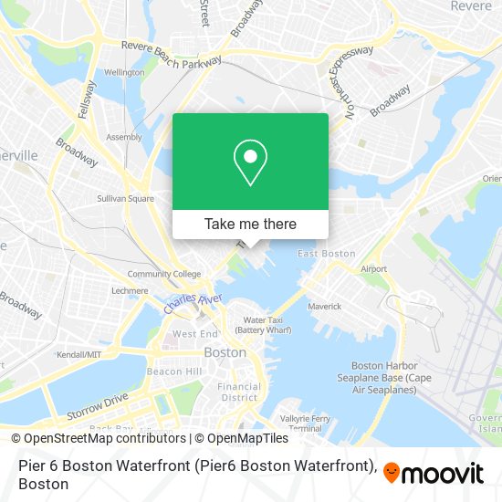 Mapa de Pier 6 Boston Waterfront (Pier6 Boston Waterfront)