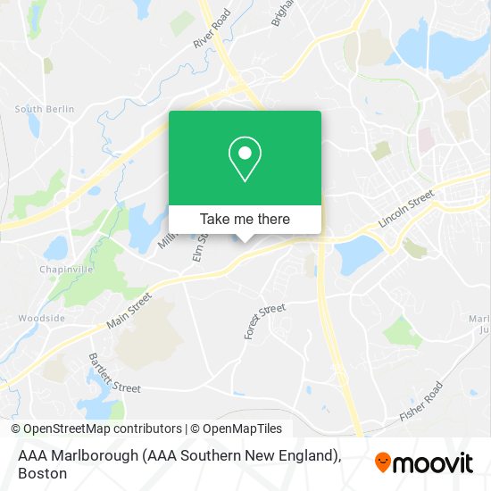 Mapa de AAA Marlborough (AAA Southern New England)