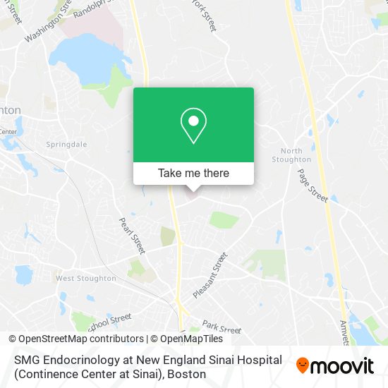 Mapa de SMG Endocrinology at New England Sinai Hospital (Continence Center at Sinai)