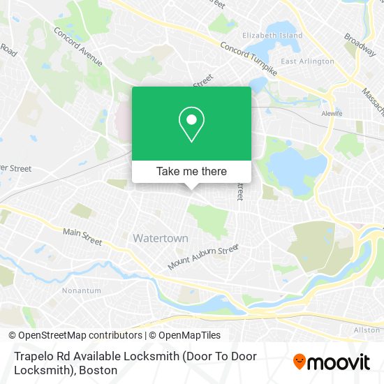 Trapelo Rd Available Locksmith (Door To Door Locksmith) map