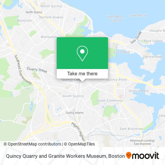 Mapa de Quincy Quarry and Granite Workers Museum