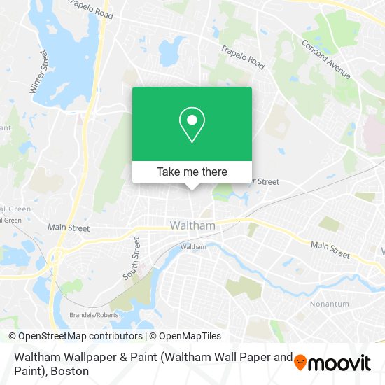 Waltham Wallpaper & Paint (Waltham Wall Paper and Paint) map