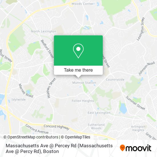 Massachusetts Ave @ Percey Rd map