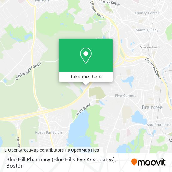 Mapa de Blue Hill Pharmacy (Blue Hills Eye Associates)
