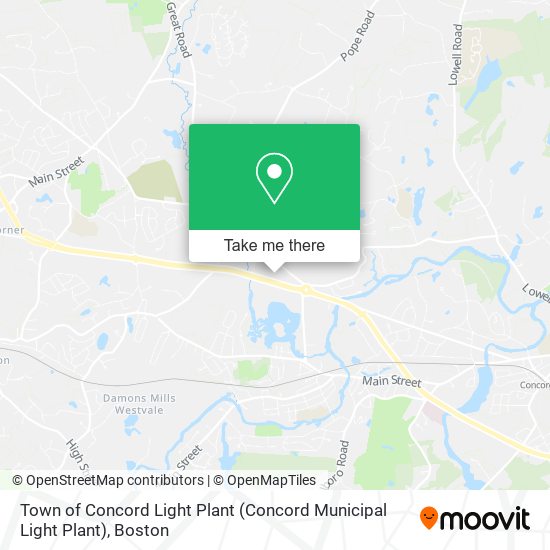 Mapa de Town of Concord Light Plant (Concord Municipal Light Plant)