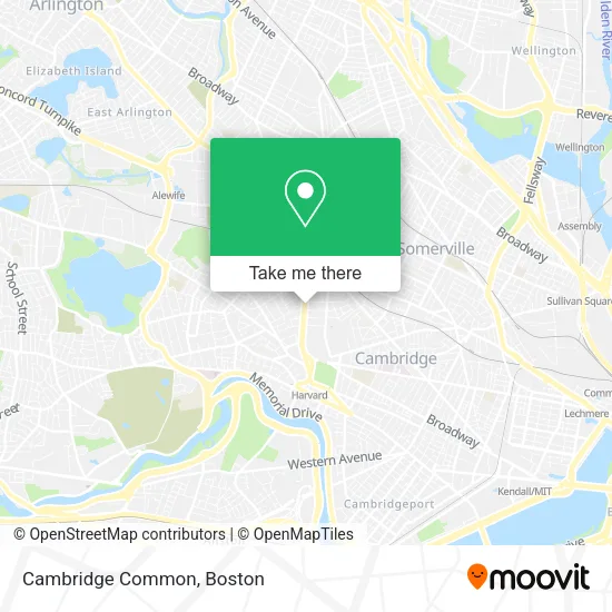 Mapa de Cambridge Common