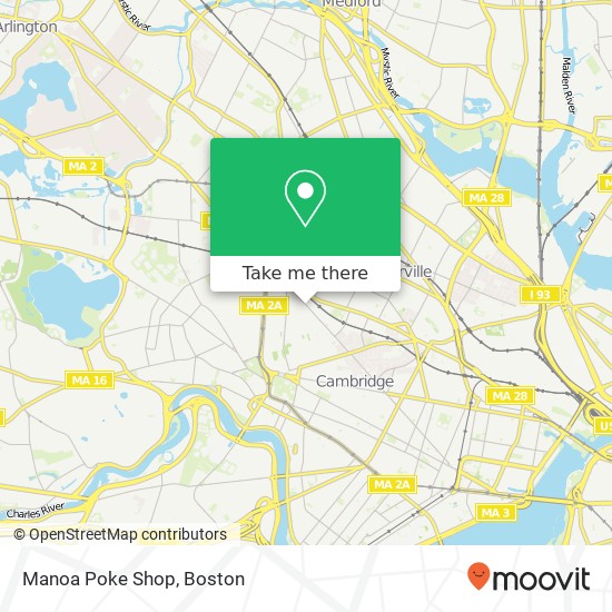 Mapa de Manoa Poke Shop