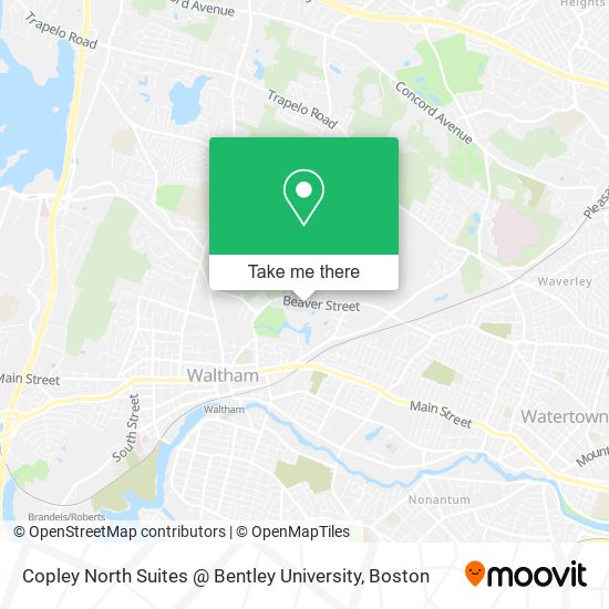 Mapa de Copley North Suites @ Bentley University