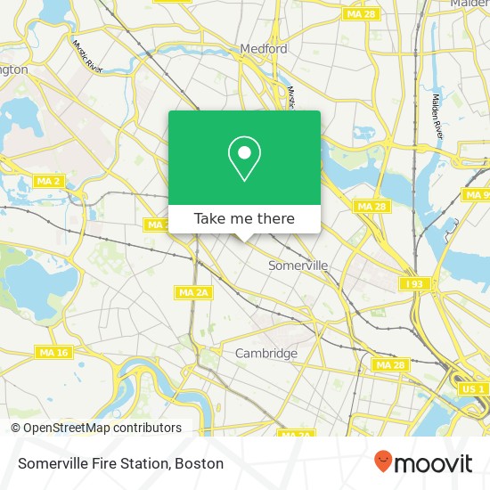 Somerville Fire Station map