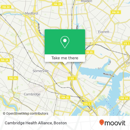 Mapa de Cambridge Health Alliance