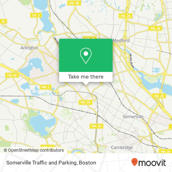 Mapa de Somerville Traffic and Parking