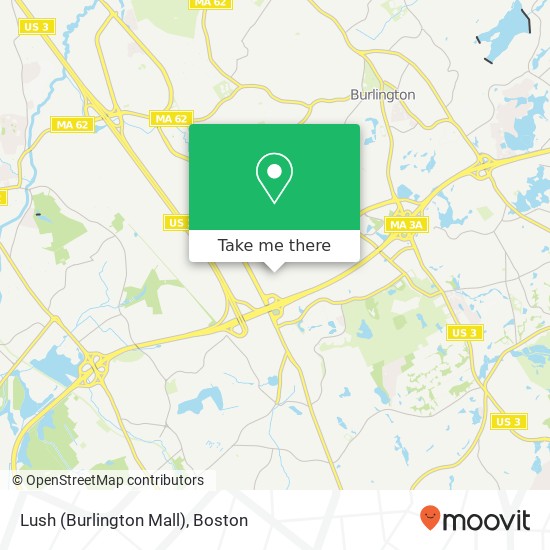 Mapa de Lush (Burlington Mall)