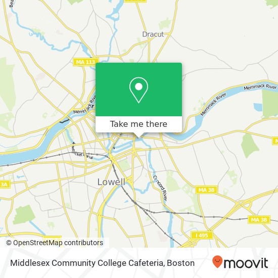 Middlesex Community College Cafeteria map