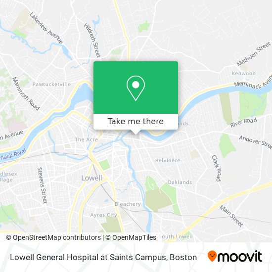 Lowell General Hospital at Saints Campus map