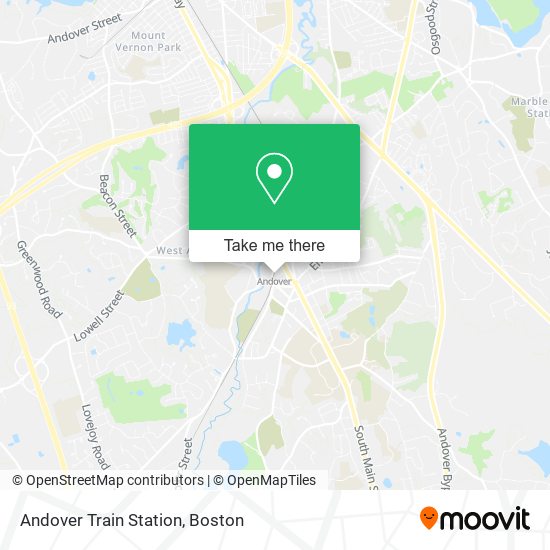 Andover Train Station map