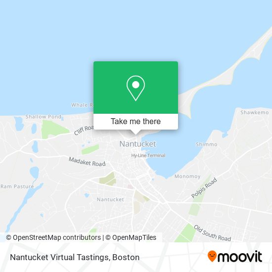 Mapa de Nantucket Virtual Tastings