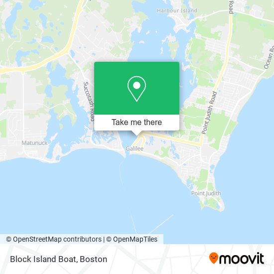 Mapa de Block Island Boat