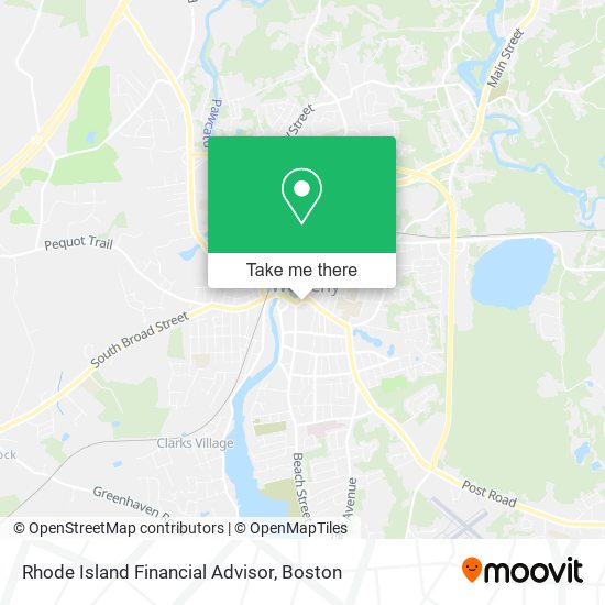 Mapa de Rhode Island Financial Advisor